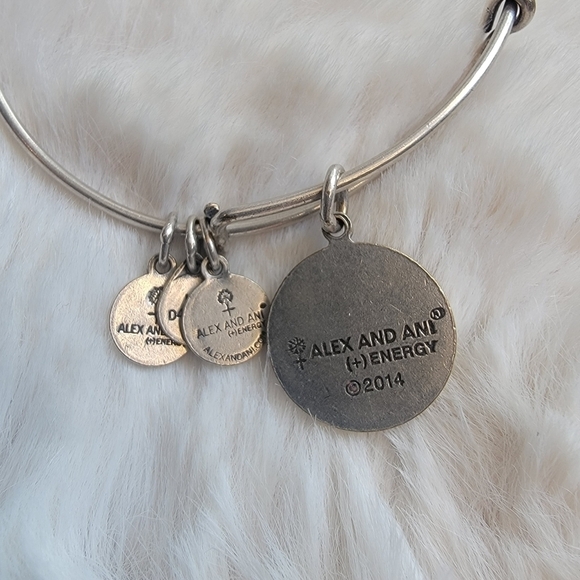 *LAST CHANCE* Alex and Ani Initial N Charm Bangle Bracelet Silver - Picture 4 of 4